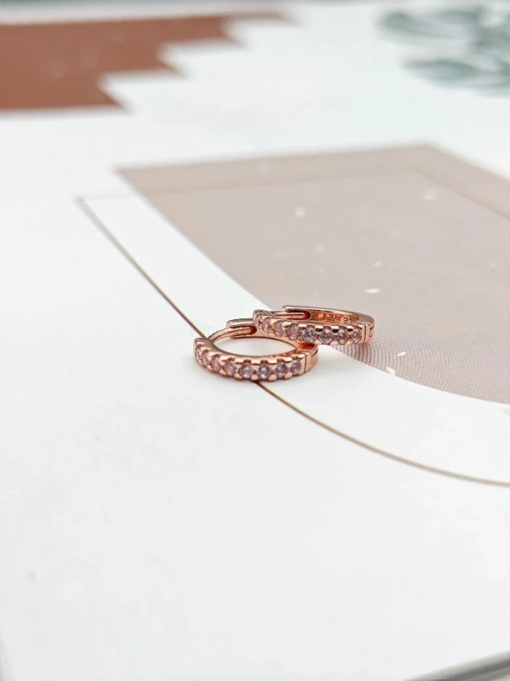 Pandora Sparkling Pink Huggie Hoop Earrings